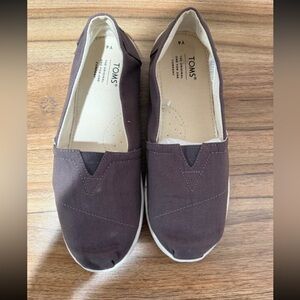 TOMS Purple Canvas Slip-Ons